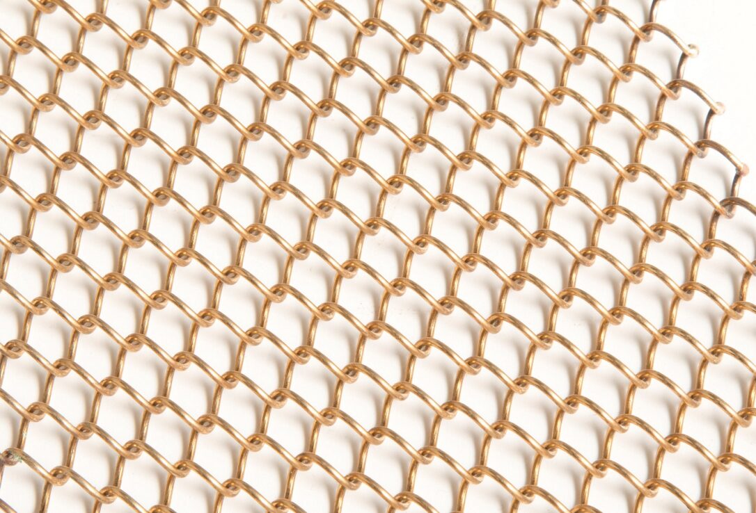 Woven metals, Spiral-shaped mesh, Brass